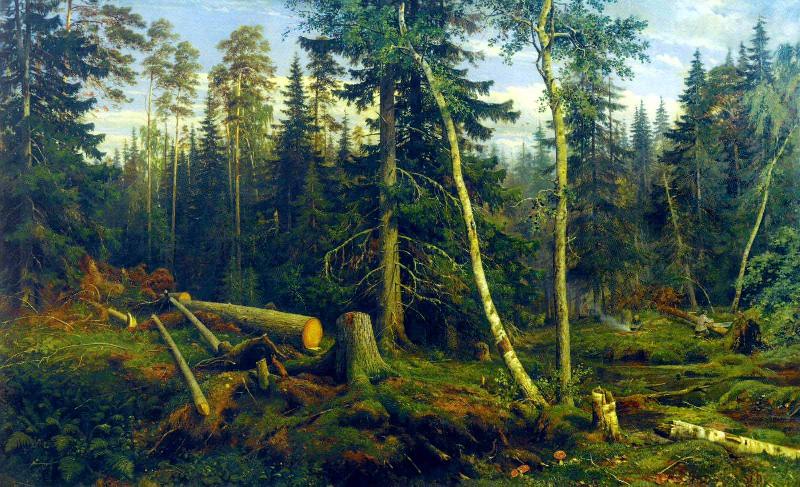 Ivan Shishkin Lumbering oil painting picture